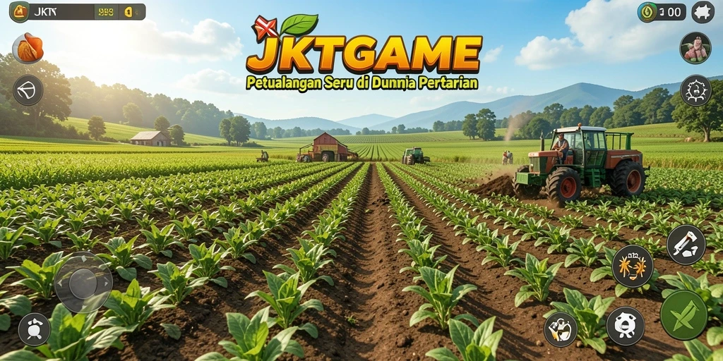 Tampilan menarik dari gameplay pertanian JKTGAME yang seru.