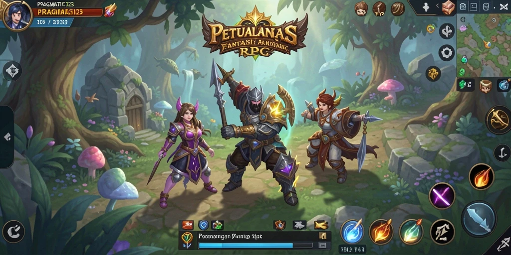 Screenshot PRAGMATIC123 menunjukkan aksi pertarungan RPG yang intens dan menarik.